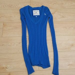 Blue V-Neck Abercrombie And Fitch Sweater Size XS
